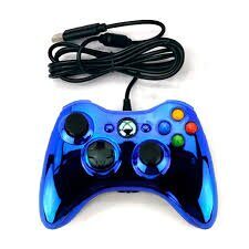 Джойстик для ХBOX 360 проводной синий Chrome