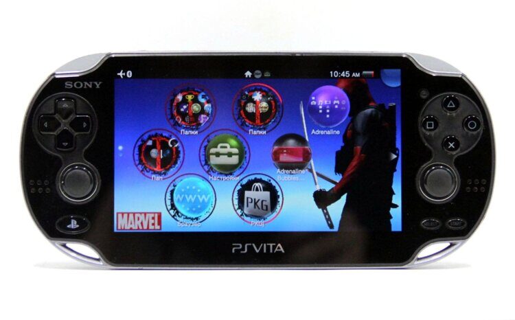 БУ Игровая приставка Sony PS Vita PCH-1008, GSM/Wi-Fi, не прош,  защитная пленка экрана , чехол + 3